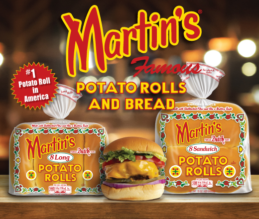 Double Smash Burger - Martin's Famous Potato Rolls and Bread